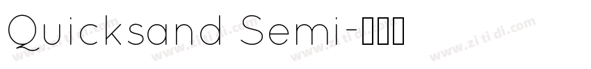 Quicksand Semi字体转换